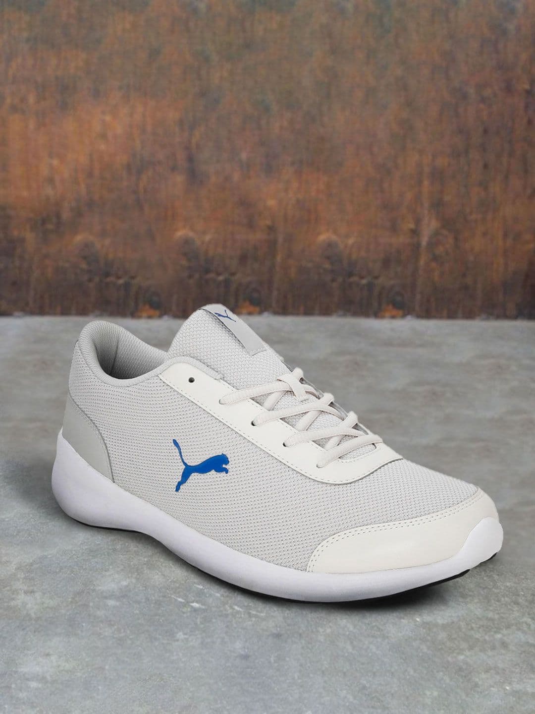 Puma Men Grey Solid Woven Design Forza Running Shoes - view 1