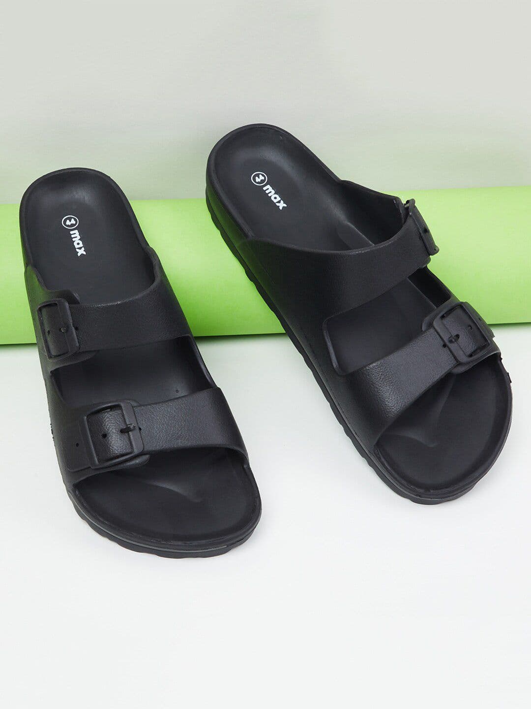 max Men Black PU Comfort Sandals - view 1