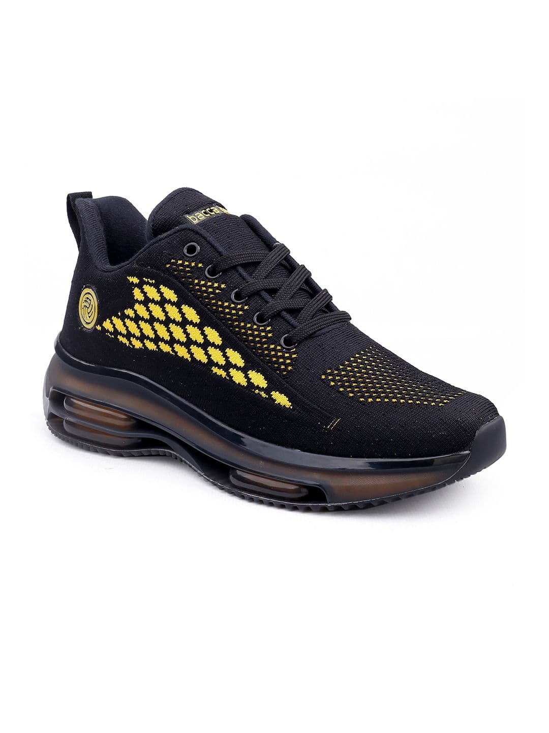 bacca bucci Men Black BLAZE Triple Air Bounce Mid Top Training or Gym Mesh Shoes - view 1