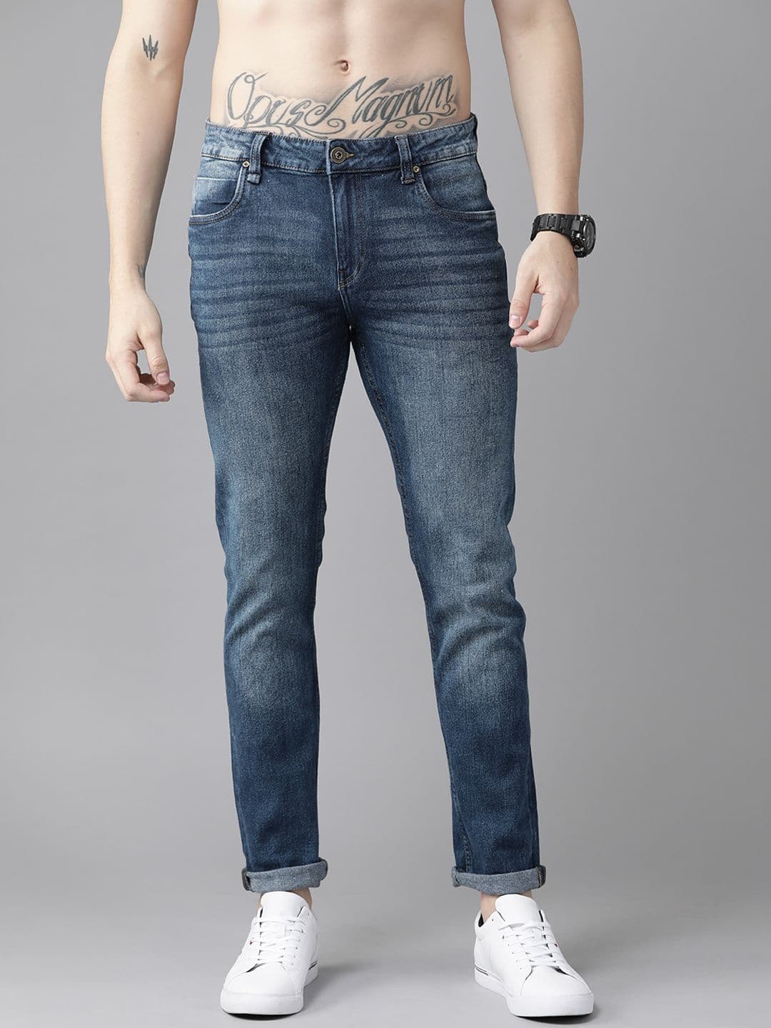 Roadster Men Blue Skinny Fit Light Fade Stretchable Jeans