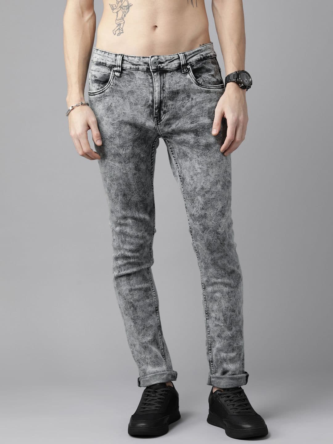 The Roadster Lifestyle Co. Men Skinny Fit Heavy Fade Jeans - view 1