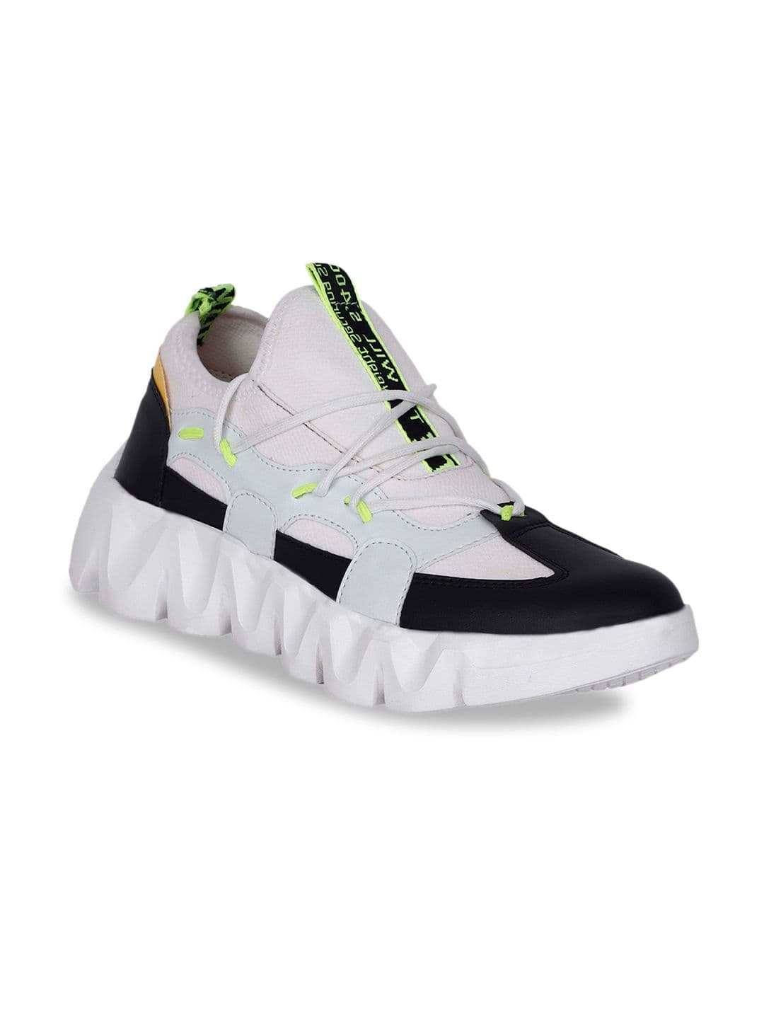 WIN9 Men White Mesh Walking Non-Marking Shoes - view 1