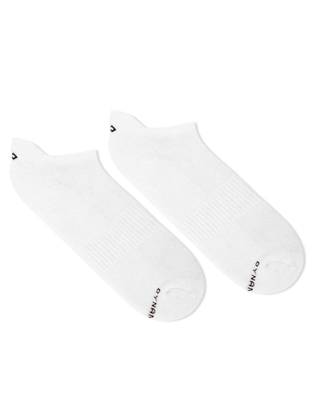 Dynamocks Men White Solid Bamboo Ankle Length Socks - view 1