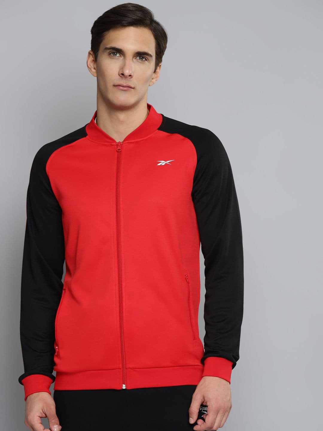 Reebok Men Red & Black Training Hustle Sporty Jacket - view 1