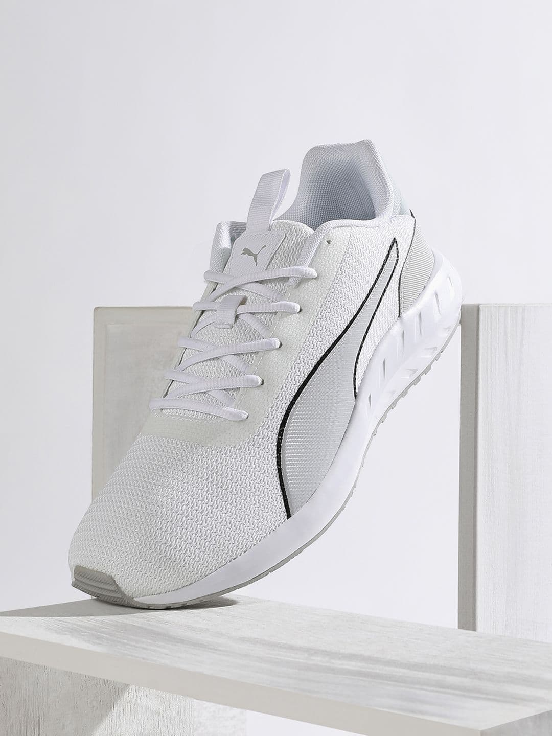 Puma Unisex Grey & White Textile Running Sports Shoes - view 1