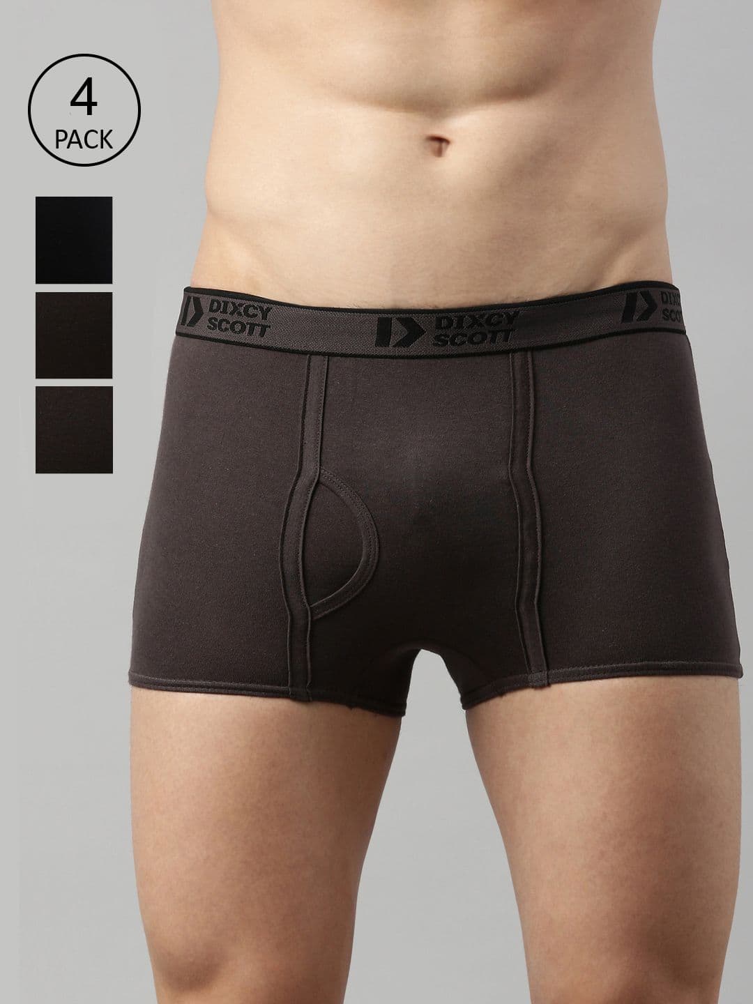 Dixcy Scott Originals Swish Men Pack of 4 Combed Cotton Breathable No Ride Up Grip Trunks - view 1