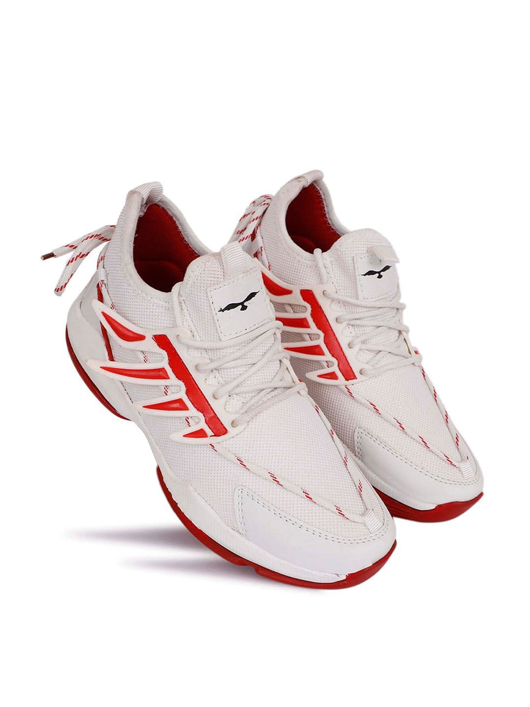 WIN9 Men White Mesh Walking Non-Marking Shoes - view 1