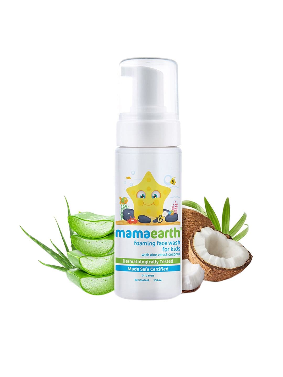 Mamaearth Kids Foaming Face Wash with Aloevera & Coconut 150 ml - view 1