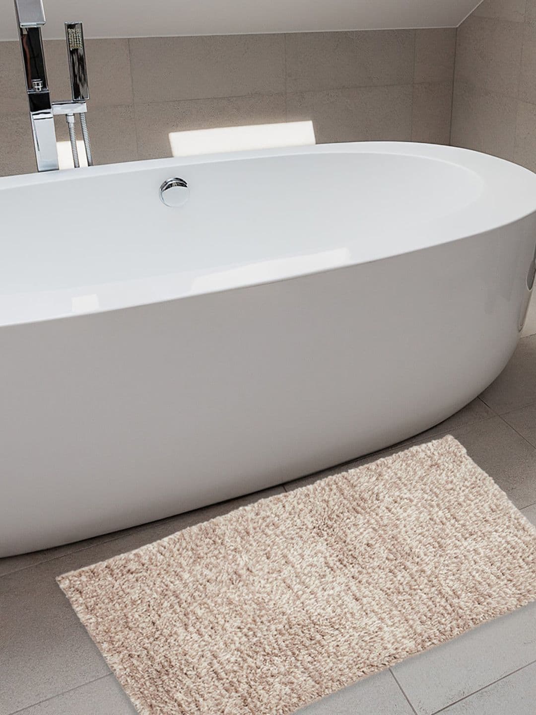 Home Centre Beige Textured Anti-Skid Bath Mat - view 1