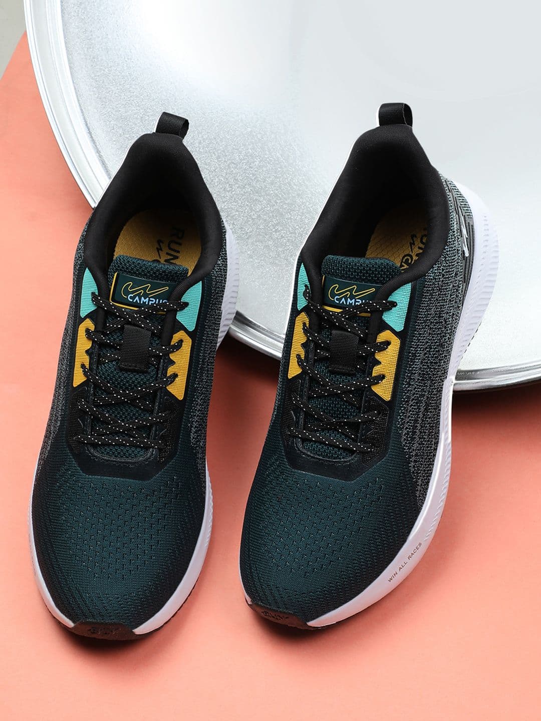 Campus Men CAMP JASPER Grey Mesh Running Shoes - view 1