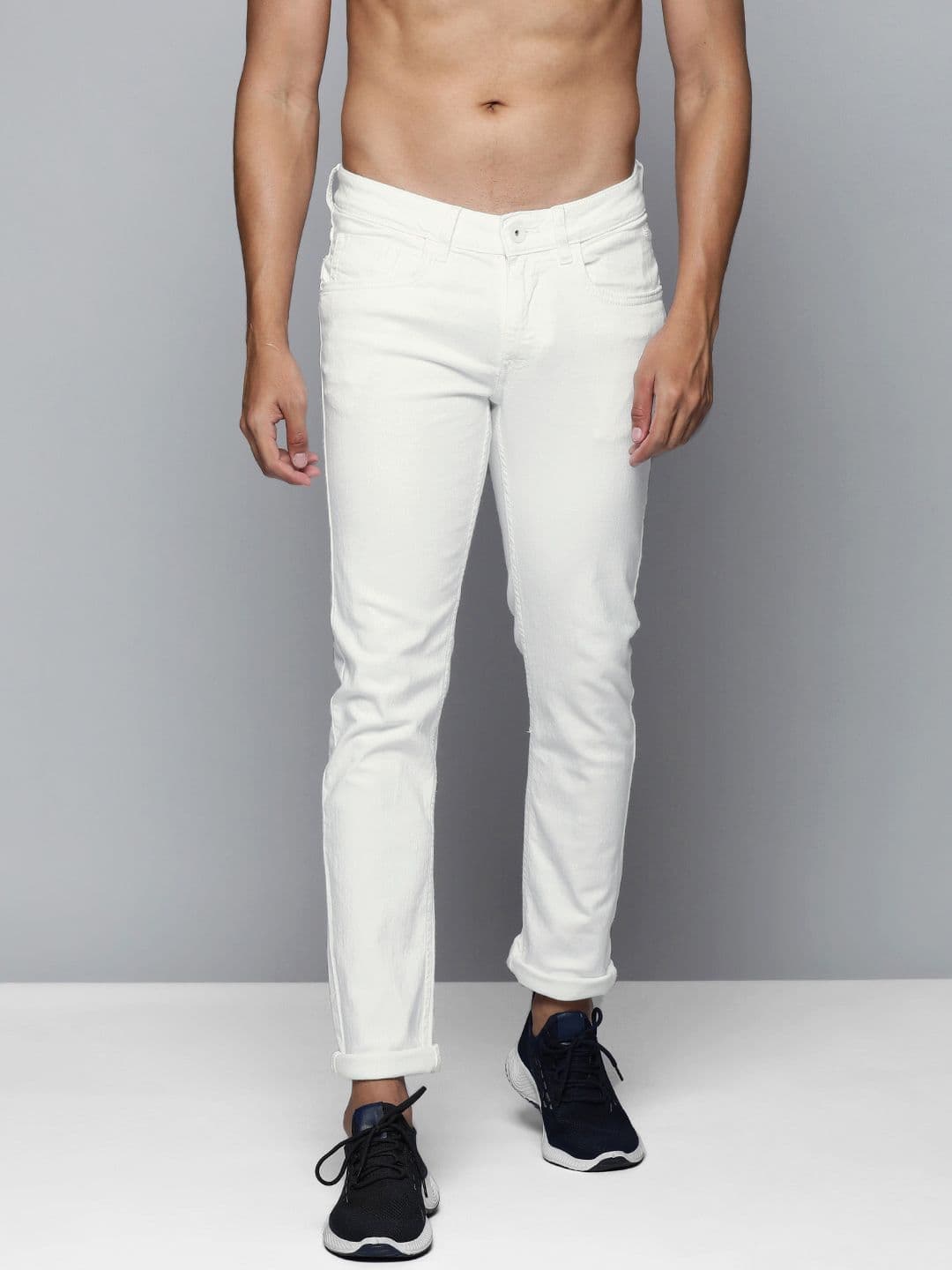 Flying Machine Men White Jackson Skinny Fit Low-Rise Light Fade Stretchable Jeans - view 1