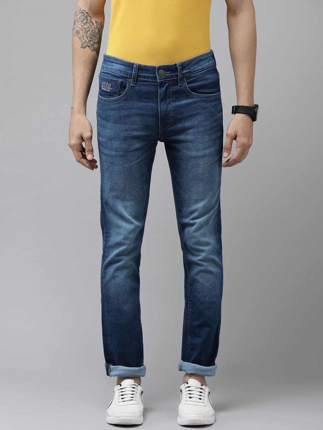 U.S. Polo Assn. Denim Co. U S Polo Assn Denim Co Men Blue Skinny Fit Light Fade Stretchable Jeans - view 1