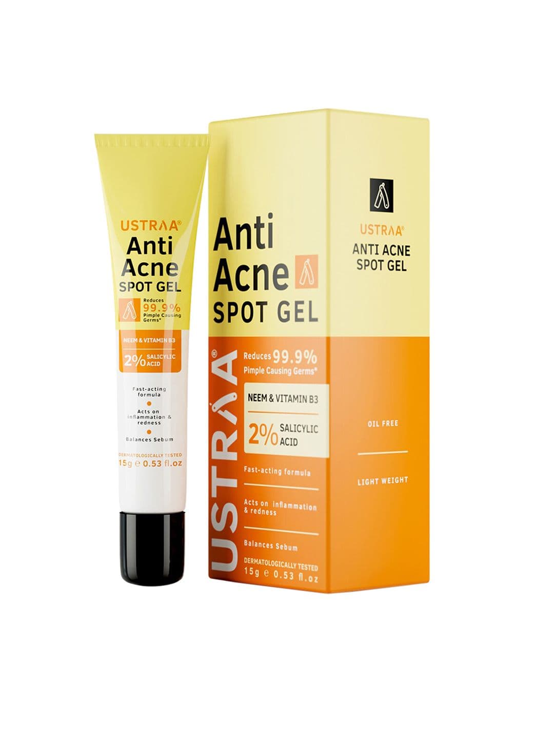 Ustraa Men Oil Free Anti-Acne Spot Gel with Neem & Vitamin B3 - 15 g - view 1