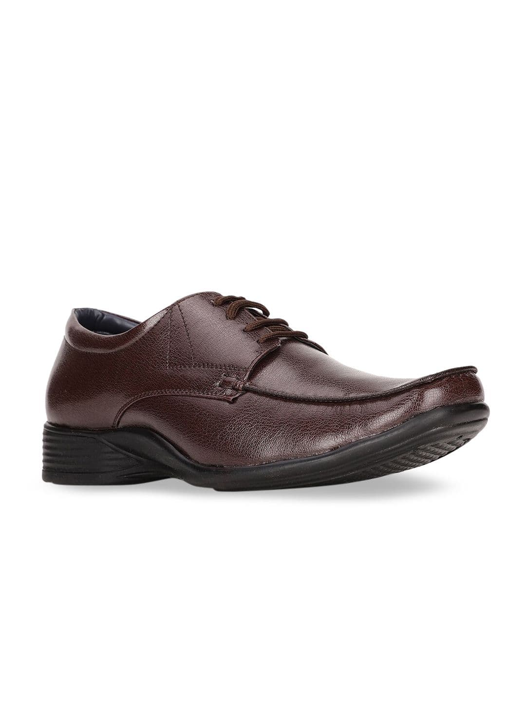 Bata Men Brown Solid Formal Debys - view 1