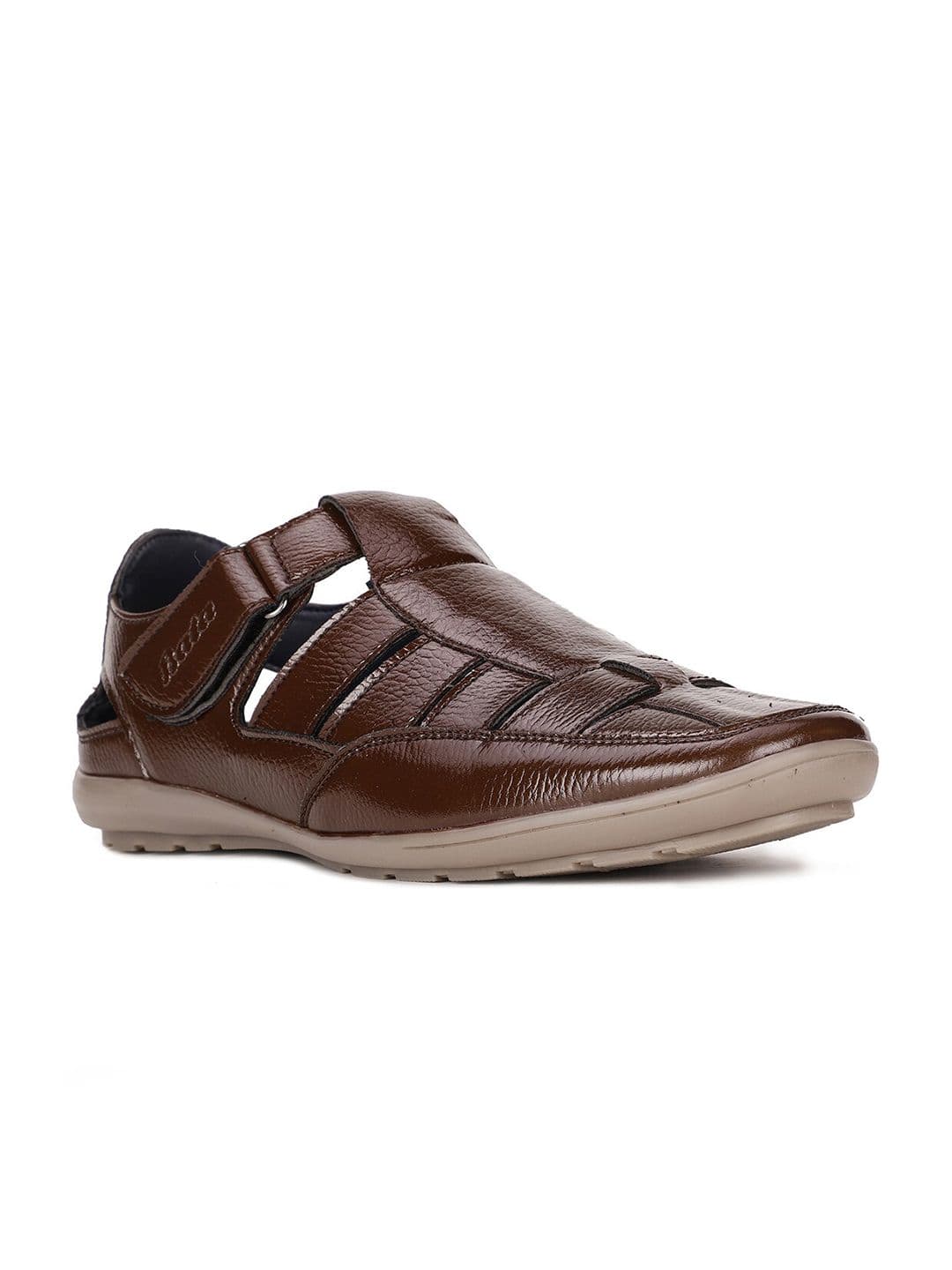 Bata Men Brown Solid Shoe-Style Sandals - view 1