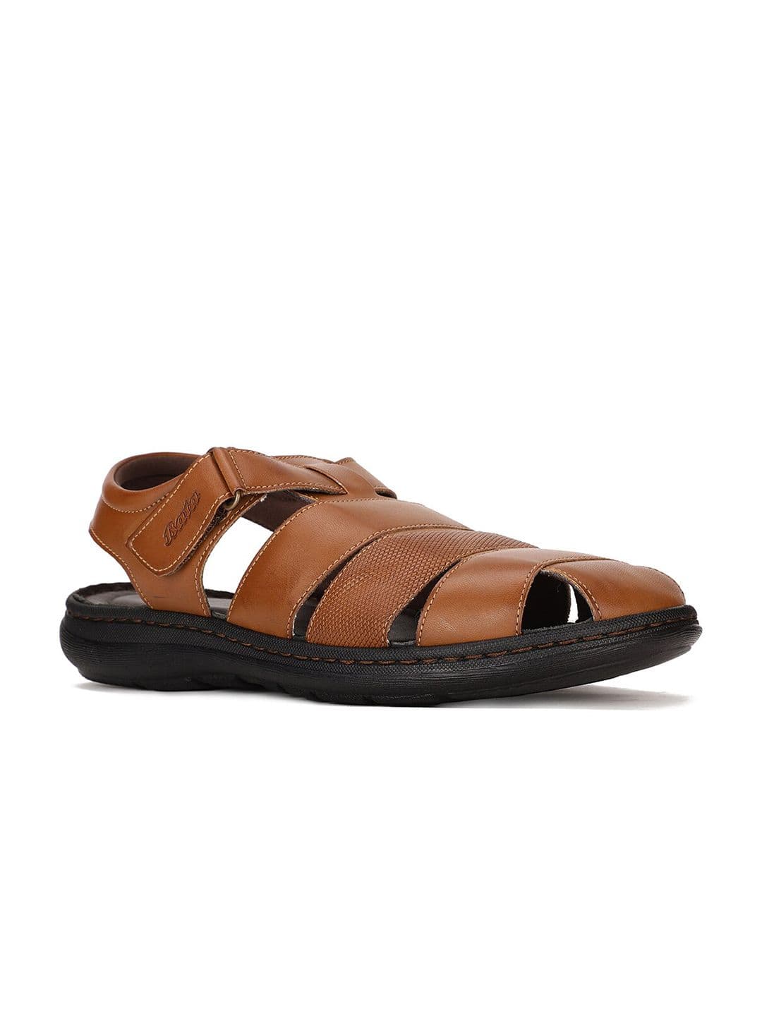 Bata Men Tan Brown Fisherman Sandals - view 1
