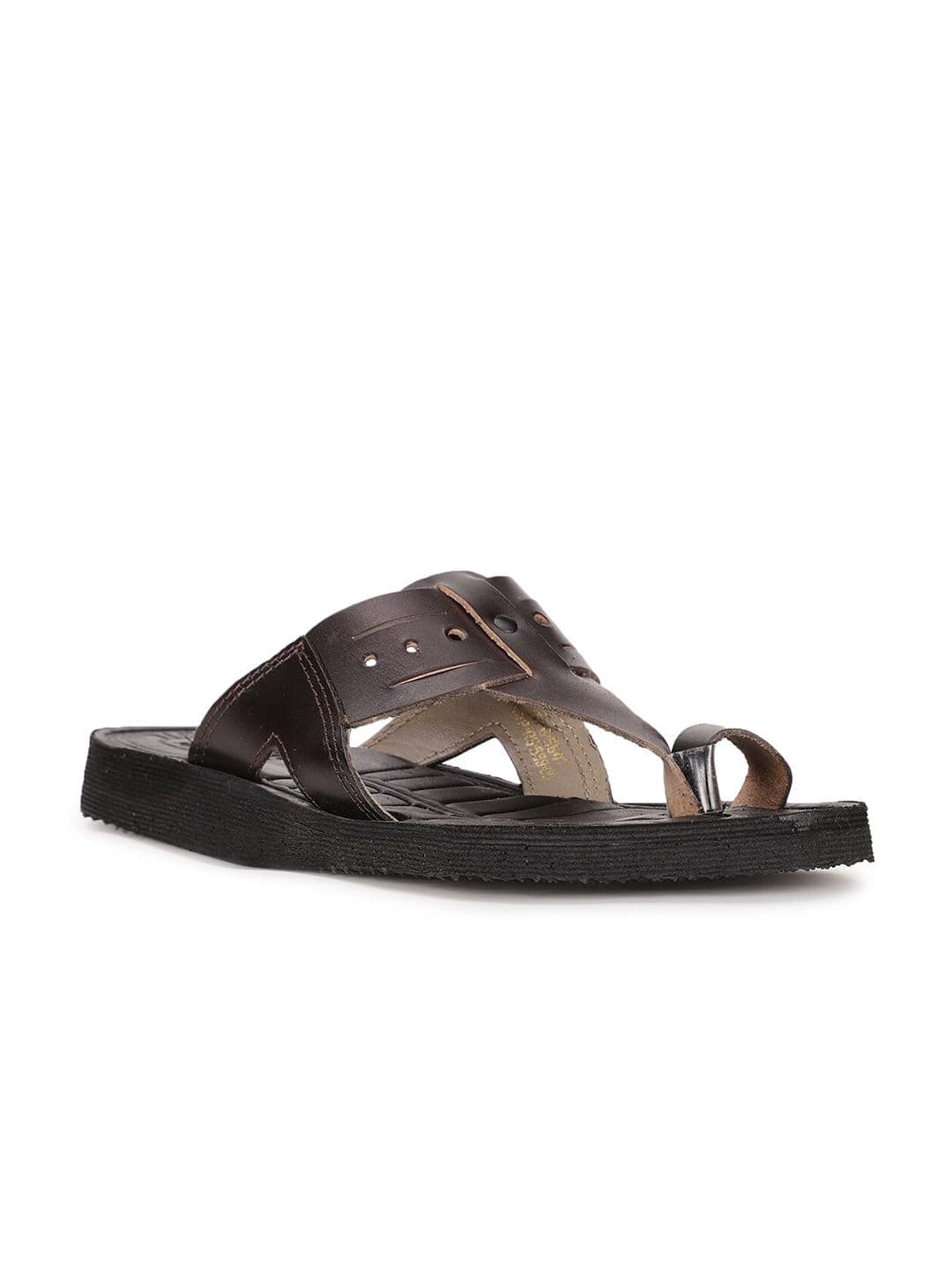 Bata Men Red & Black Leather Comfort Sandals - view 1