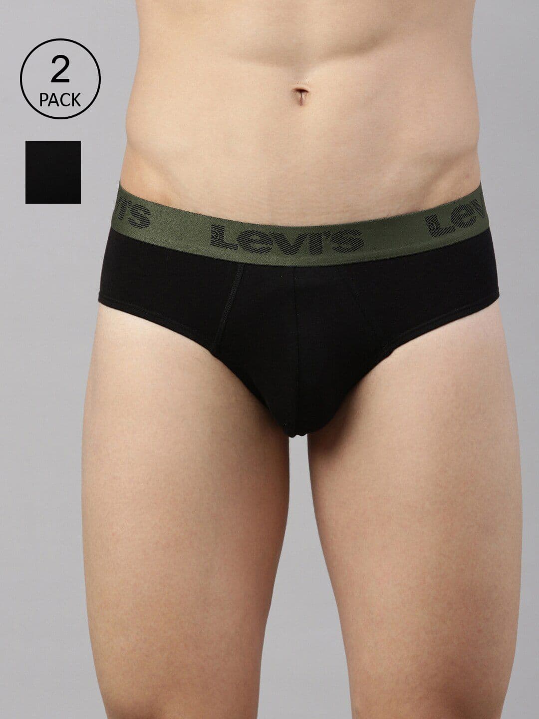 Levis Men Pack of 2 Solid Cotton Active Brief with Ultrasoft Waistband - view 1