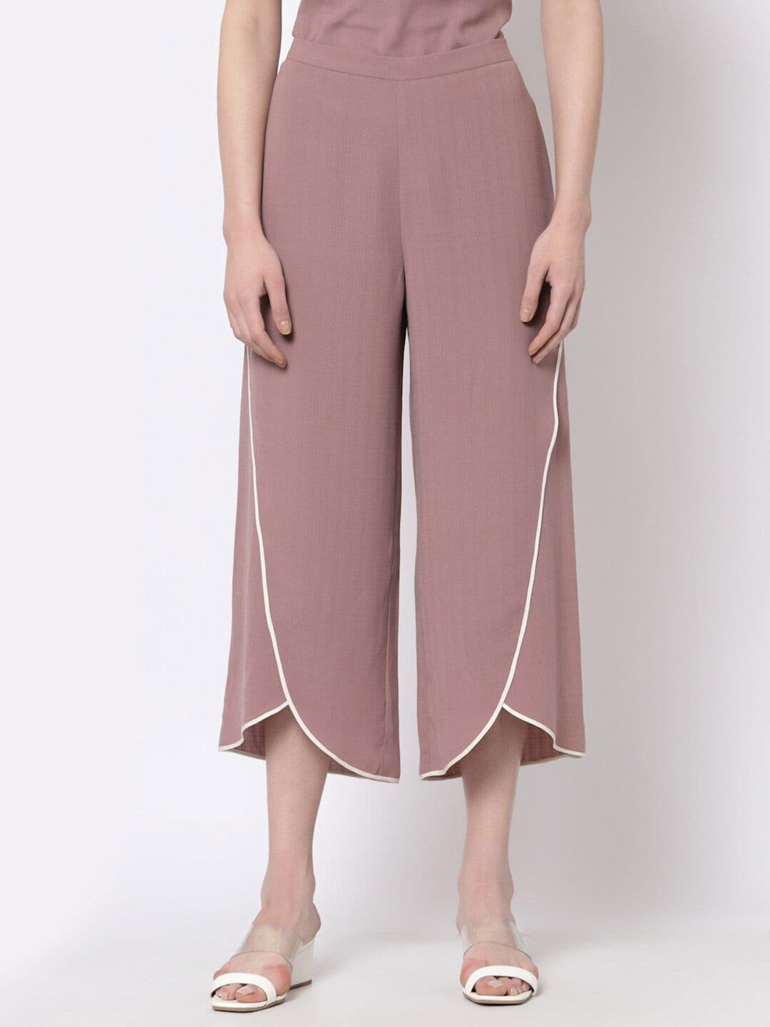 OFFICE & YOU Women Rose & White Cropped Palazzos - view 1
