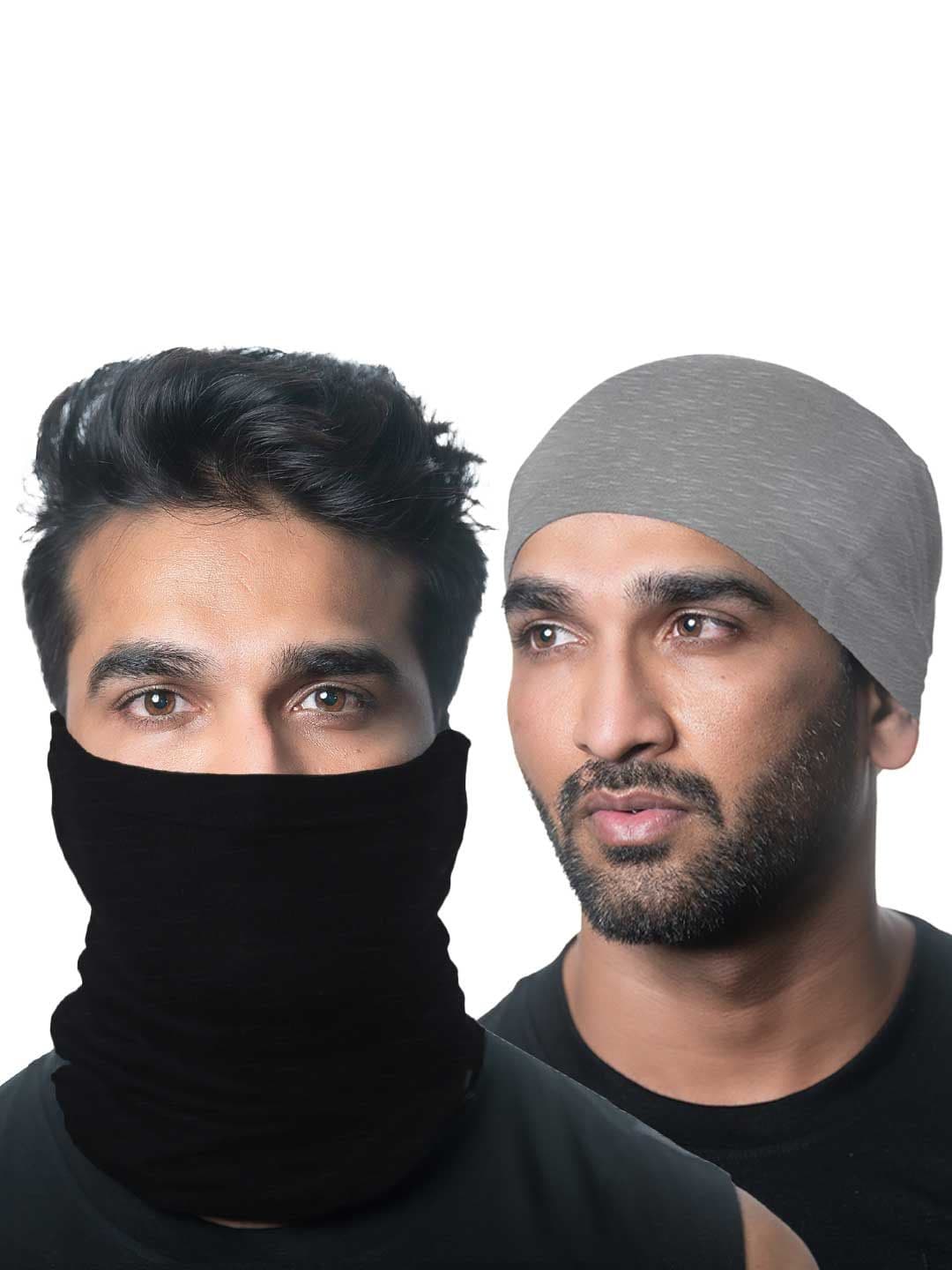 Heelium Unisex Pack of 2 Bamboo Soft Odour-free & Breathable Multipurpose Bandana