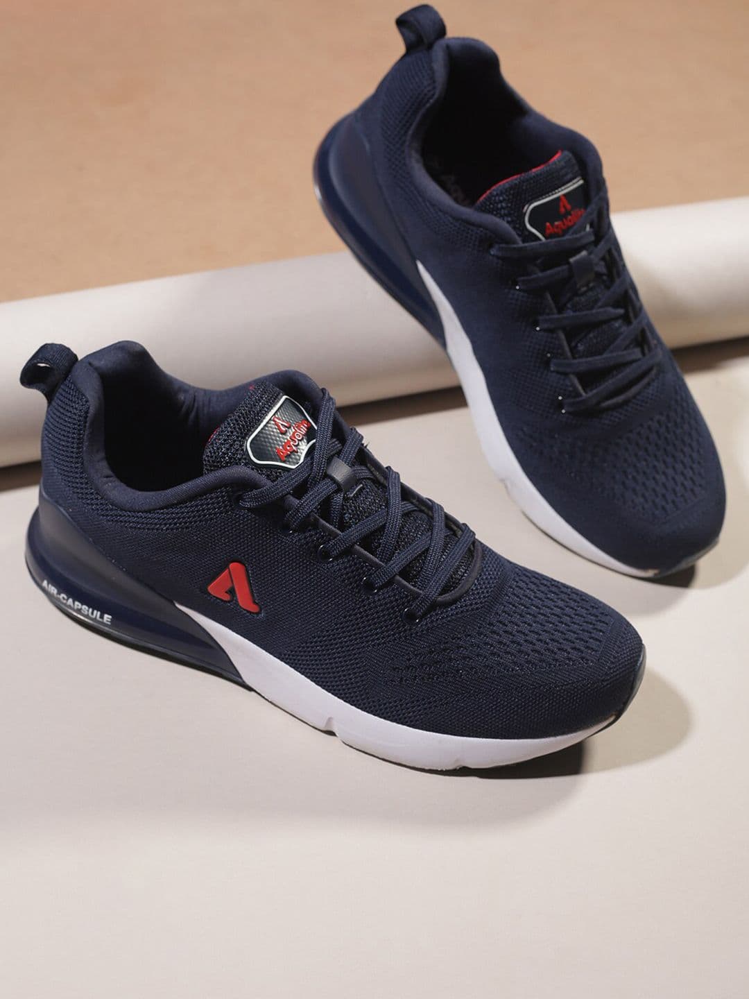 Aqualite Men Blue Mesh Walking Non-Marking Shoes - view 1