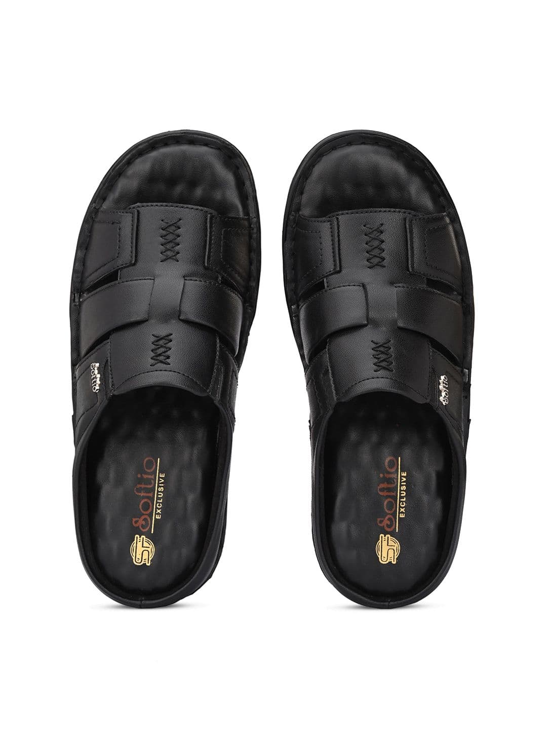 SOFTIO Men Black Comfort Sandals - view 1