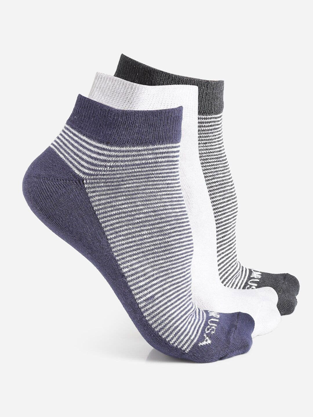 JUMP USA Men Pack Of 3 Assorted Above Ankle-Length Socks - view 1