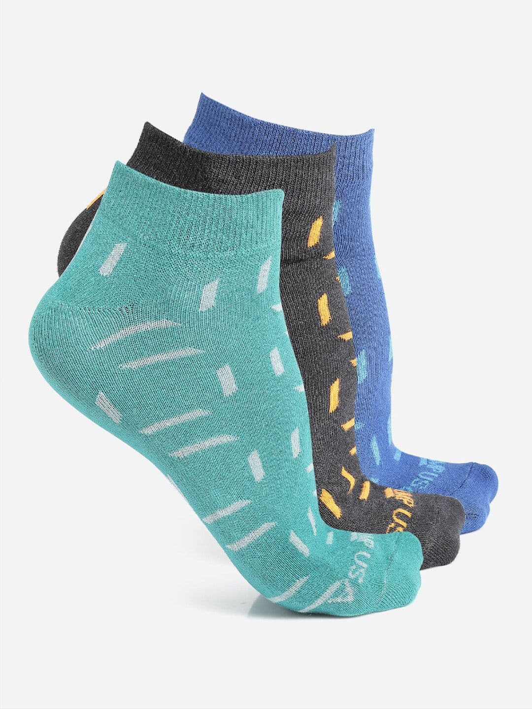 JUMP USA Men Pack Of 3 Assorted Above Ankle-Length Socks - view 1
