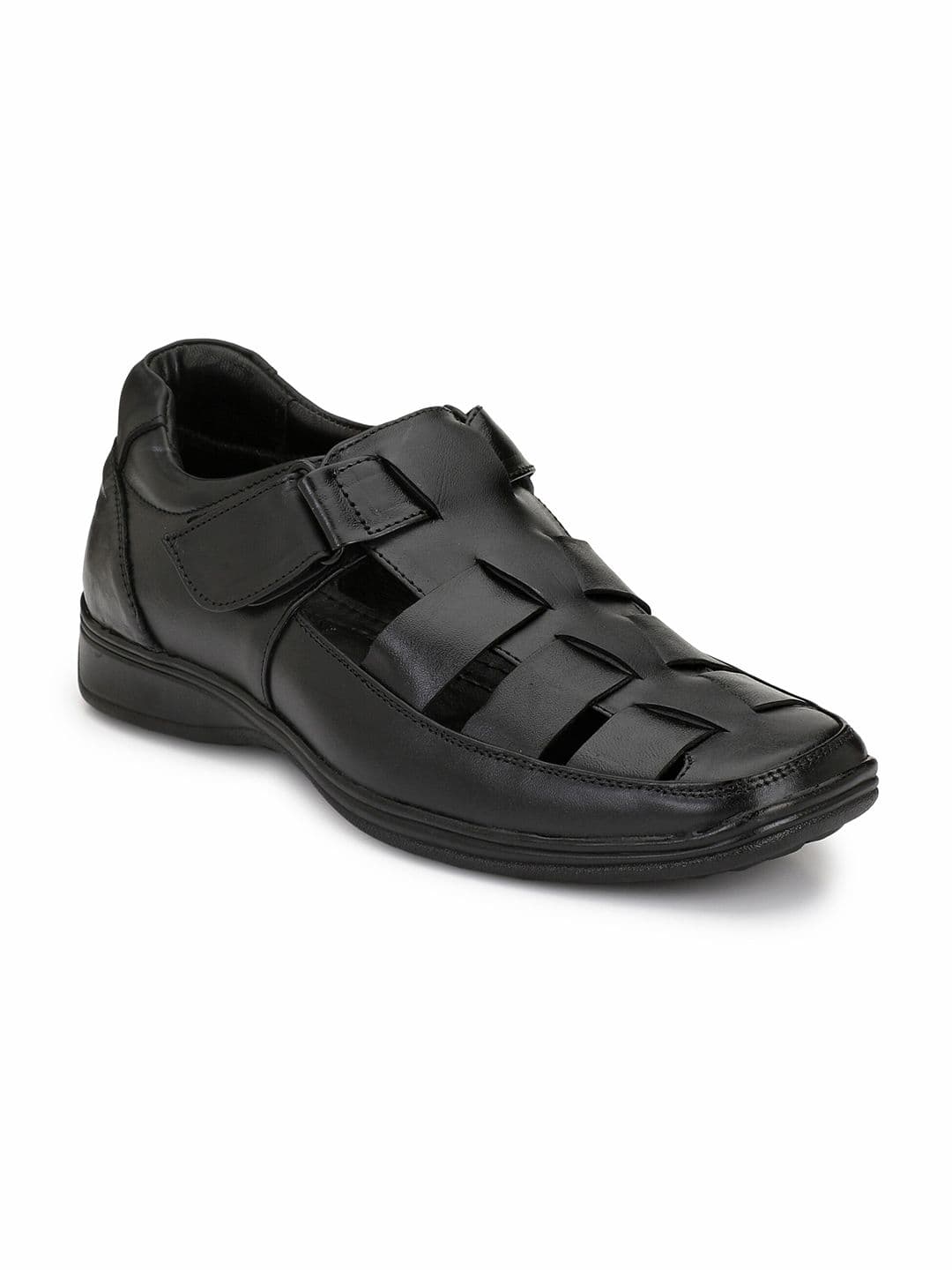 Eego Italy Men Black Leather Shoe-Style Sandals - view 1