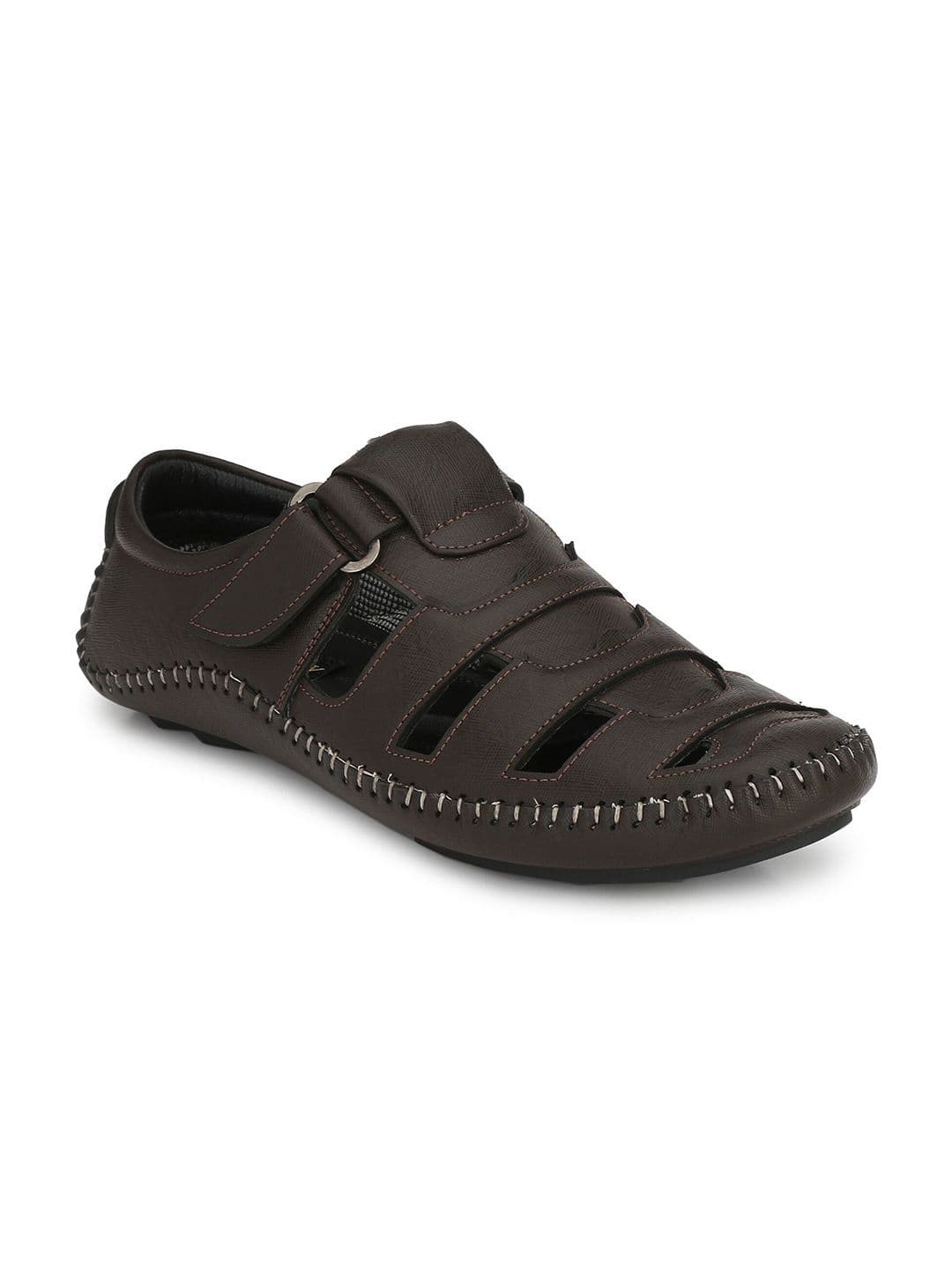 Eego Italy Men Brown Fisherman Sandals - view 1