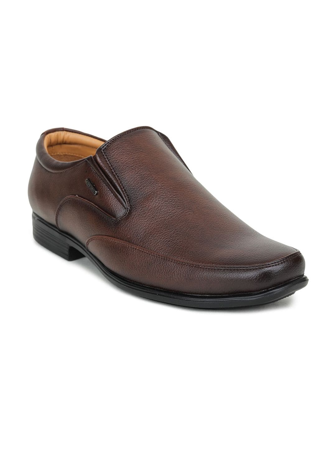 Liberty Men Brown Solid Slip-On Formal Shoes - view 1