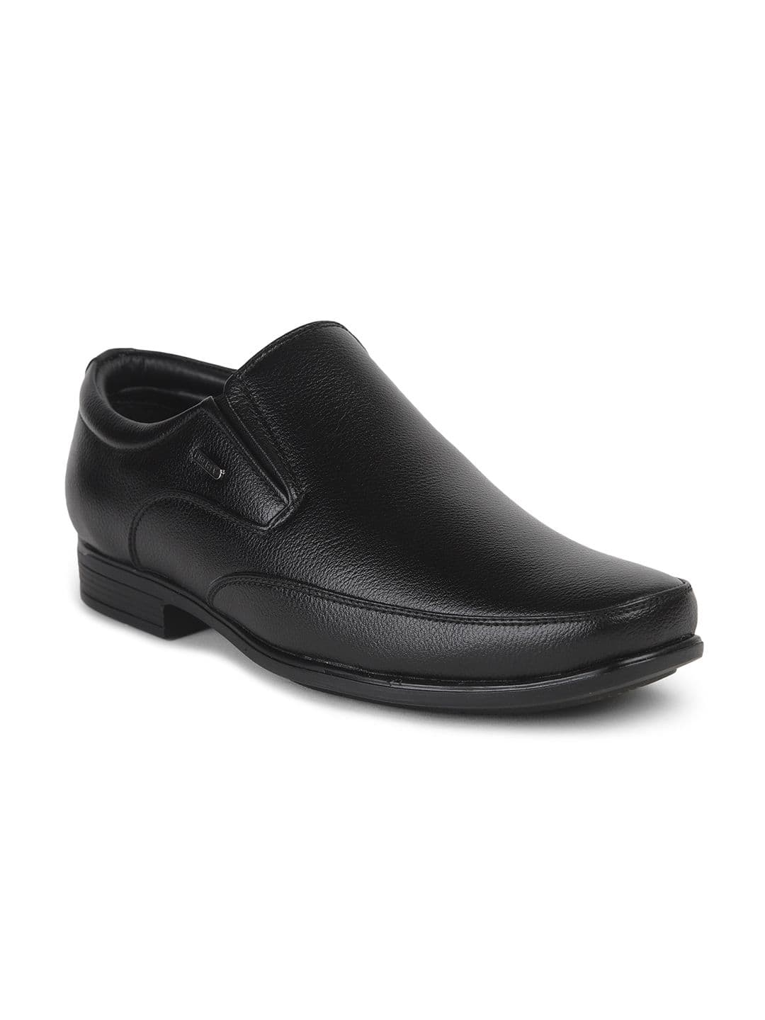 Liberty Men Black Solid Formal Slip-On Shoes - view 1
