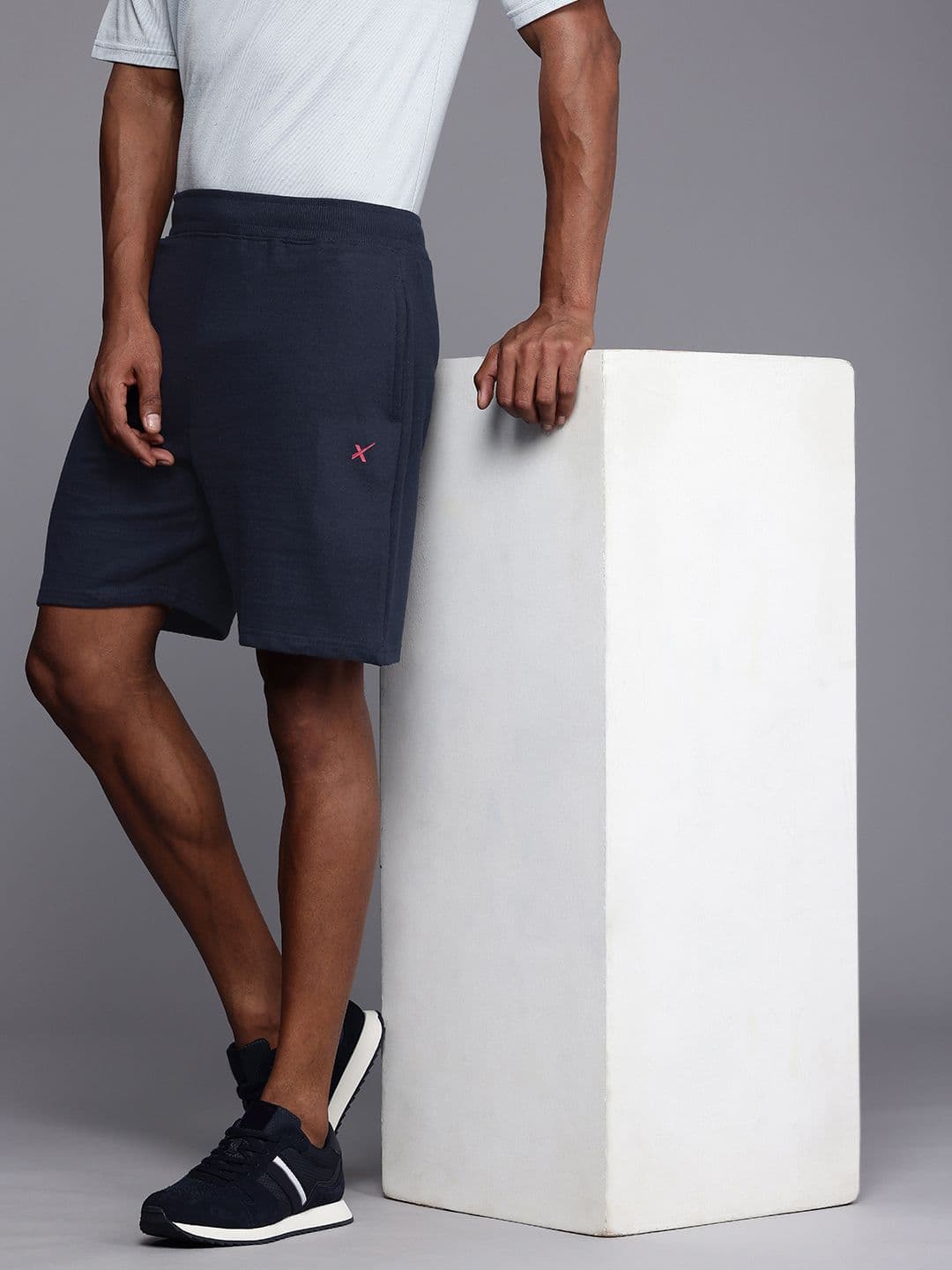 HRX by Hrithik Roshan Men Navy Blue Solid Shorts - view 1