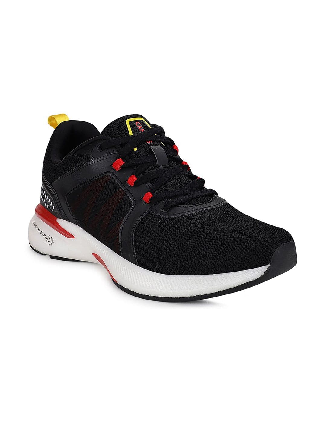 Campus Men PEDRO Black Mesh Running Shoes - view 1