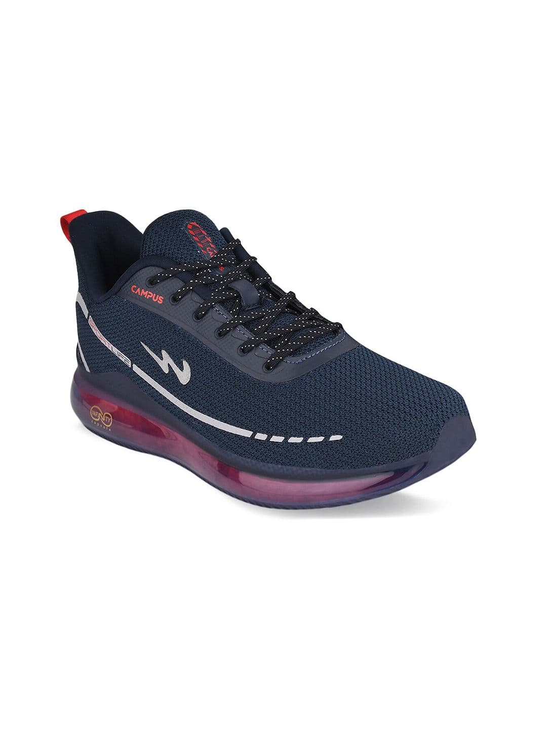 Campus Men SENSOR Navy Blue Mesh Running Shoes - view 1