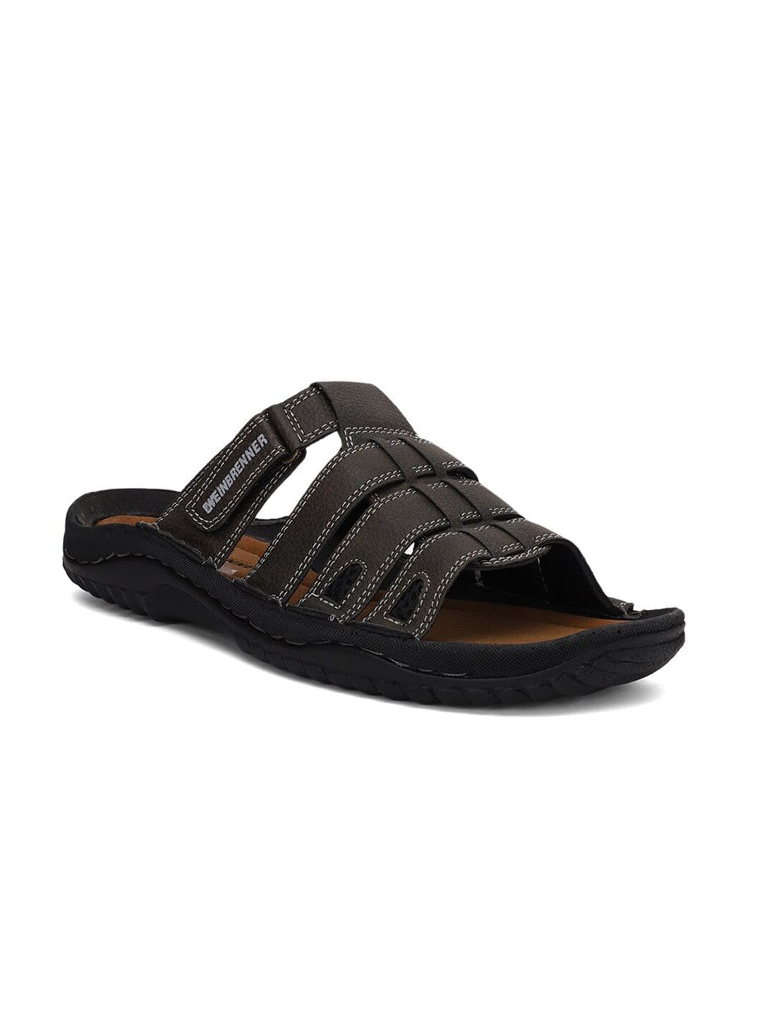 Weinbrenner Men Olive Green Solid Comfort Sandals - view 1