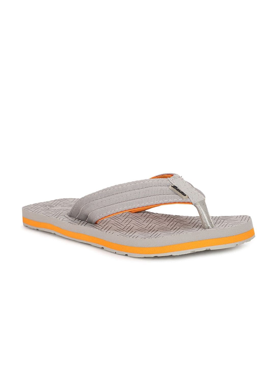 Bata Men Grey & Orange Thong Flip-Flops - view 1