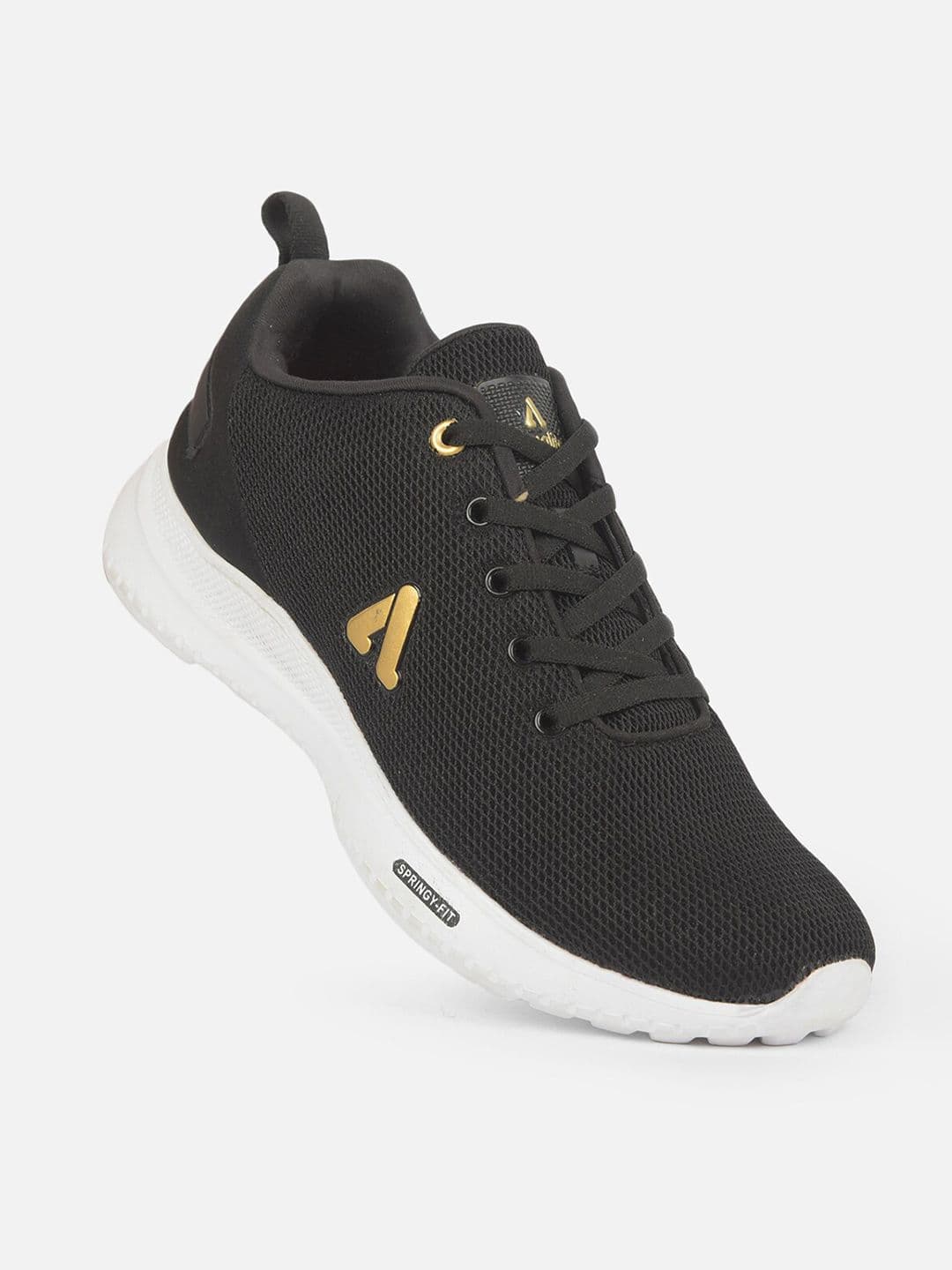 Aqualite Men Black Mesh Running Non-Marking Shoes - view 1