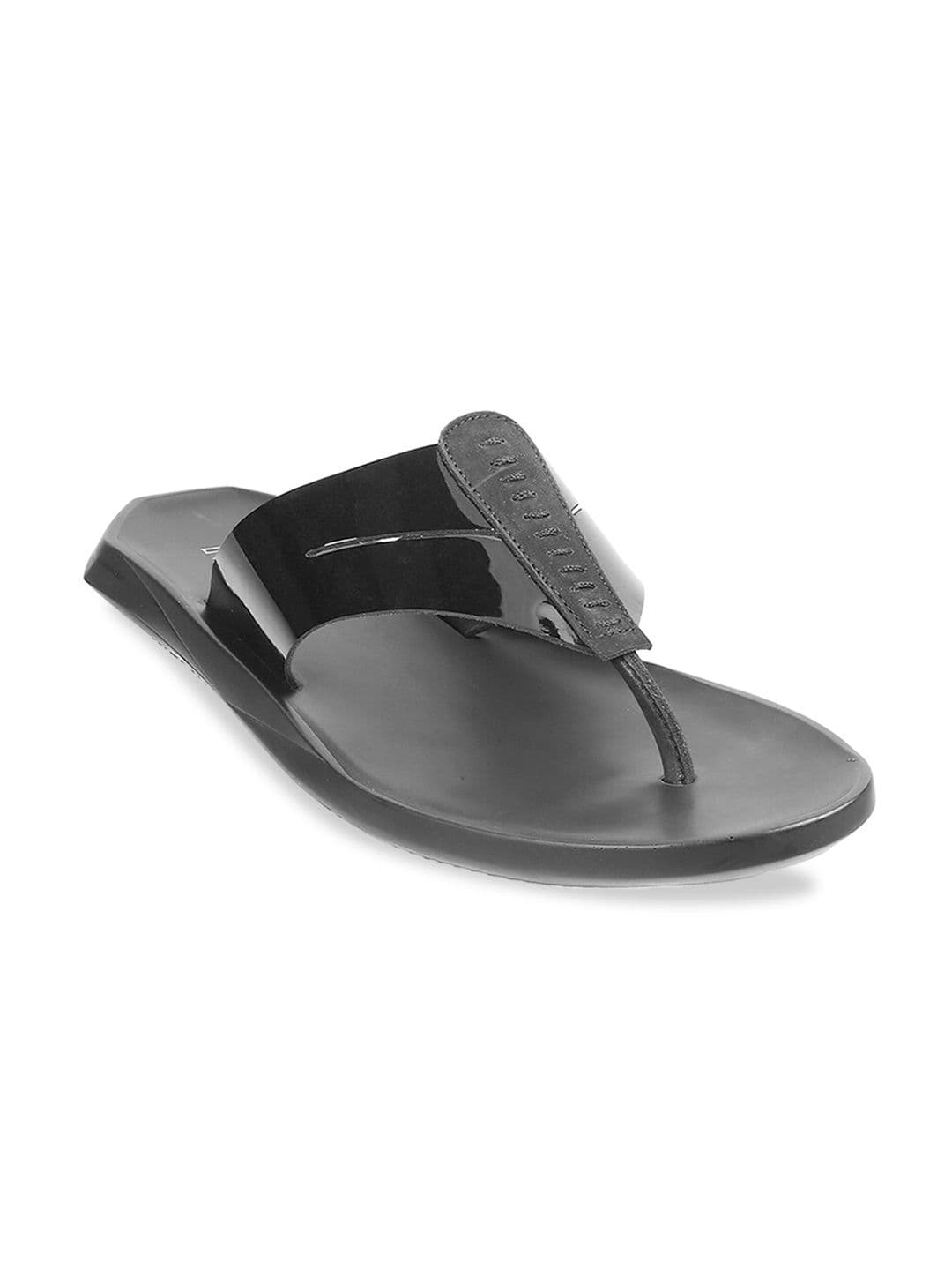 Mochi Men Black Leather Comfort Sandals - view 1