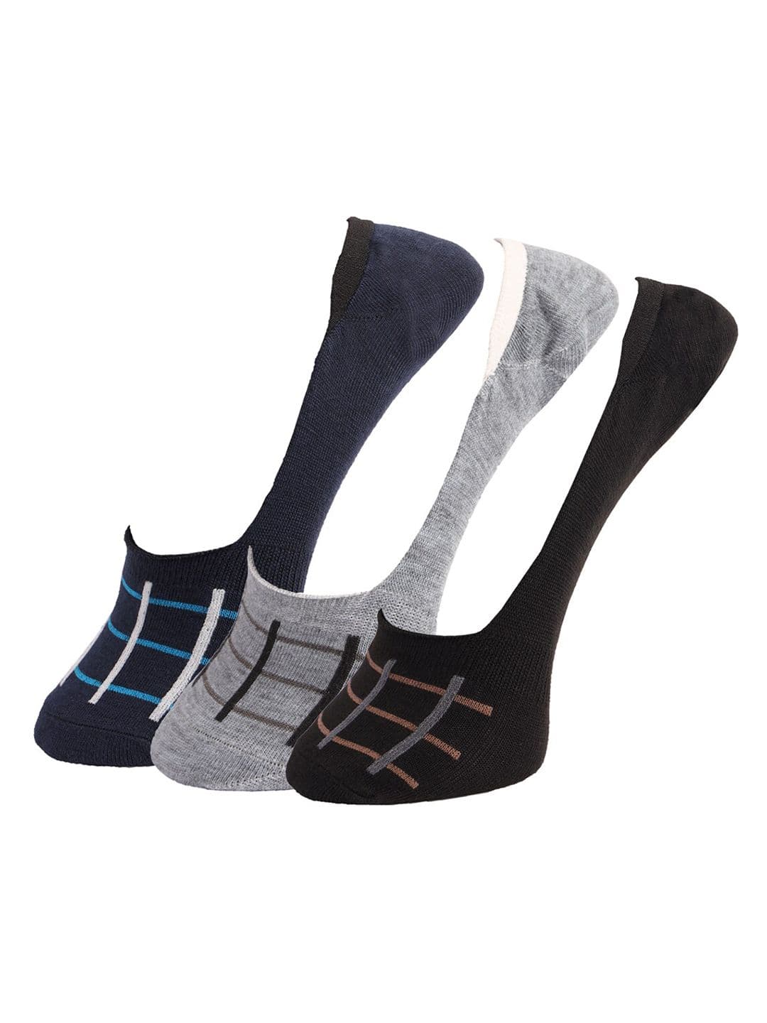Dollar Socks Men Pack Of 3 Assorted Cotton Shoe Liner - view 1