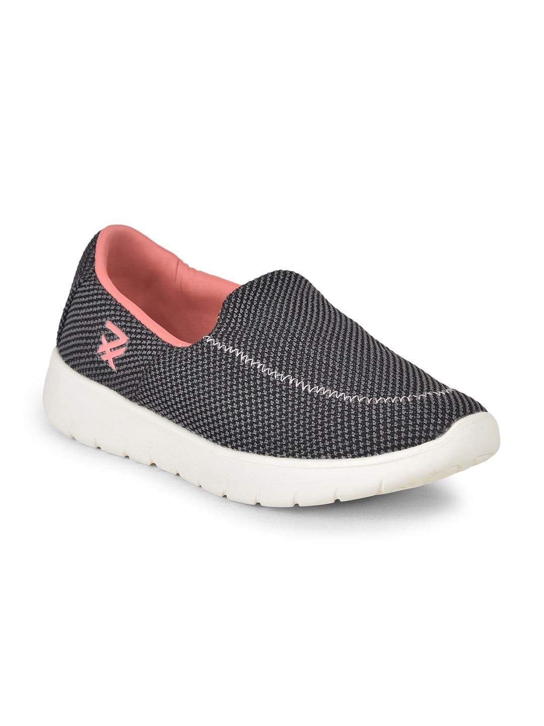 Liberty Women Black Mesh Walking Non-Marking Shoes - view 1