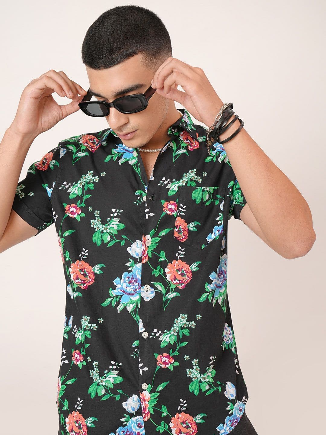 HIGHLANDER Men Black Slim Fit Casual Shirt - view 1