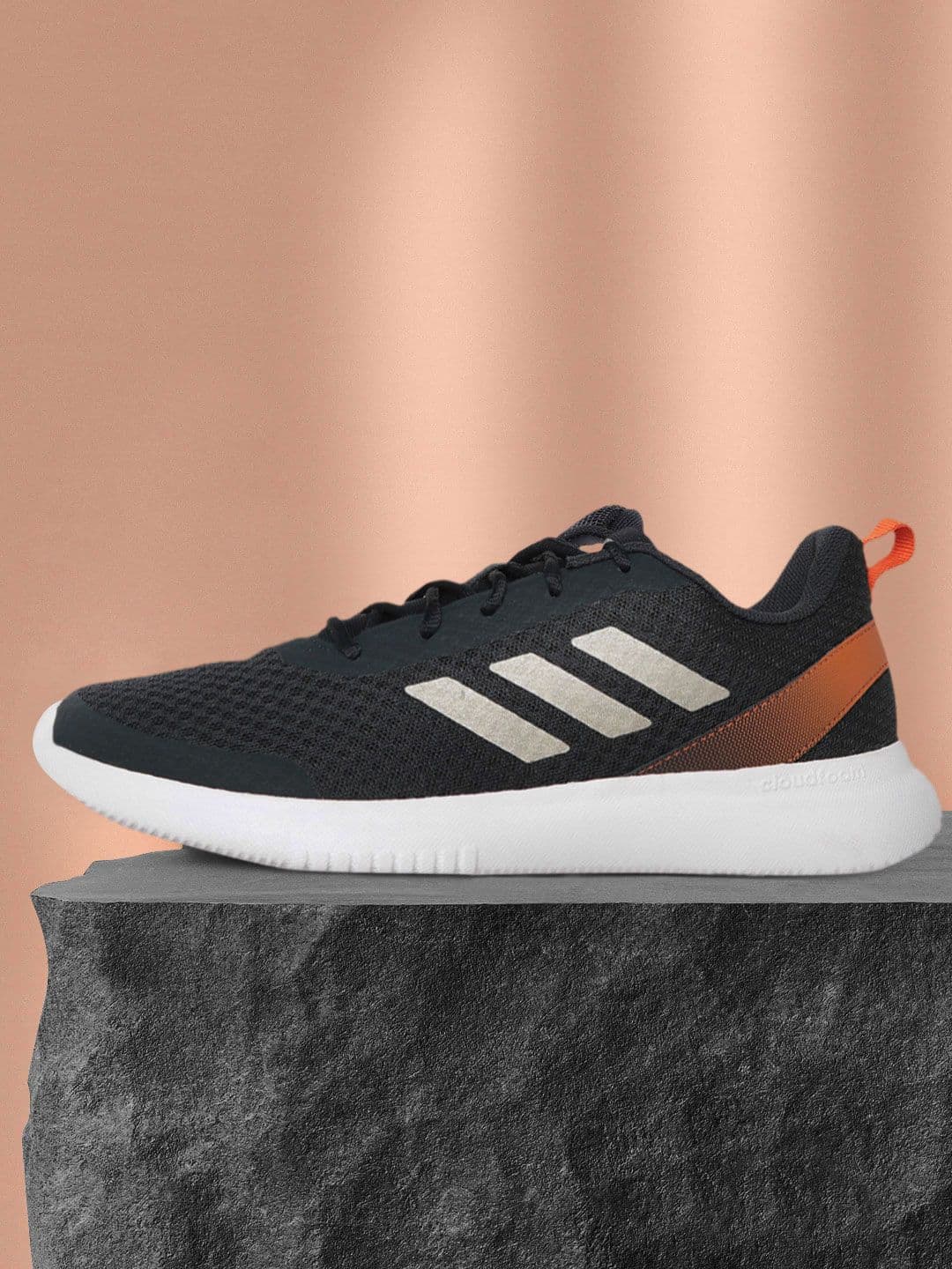 ADIDAS Men Navy Blue & Grey Woven Design Flexpace Walking Shoes - view 1