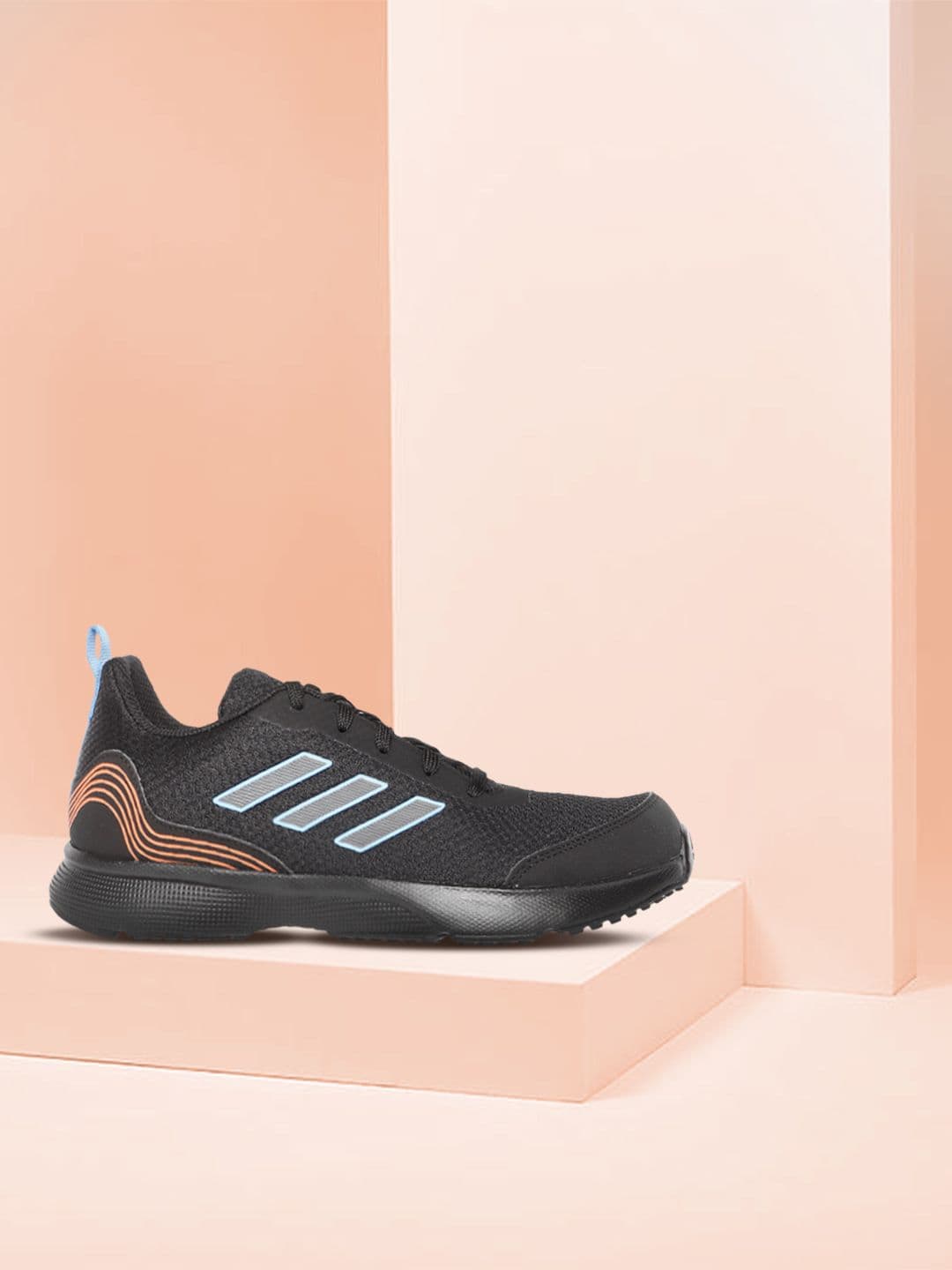 ADIDAS Men Black & Blue Woven Design Runmagica Running Shoes - view 1