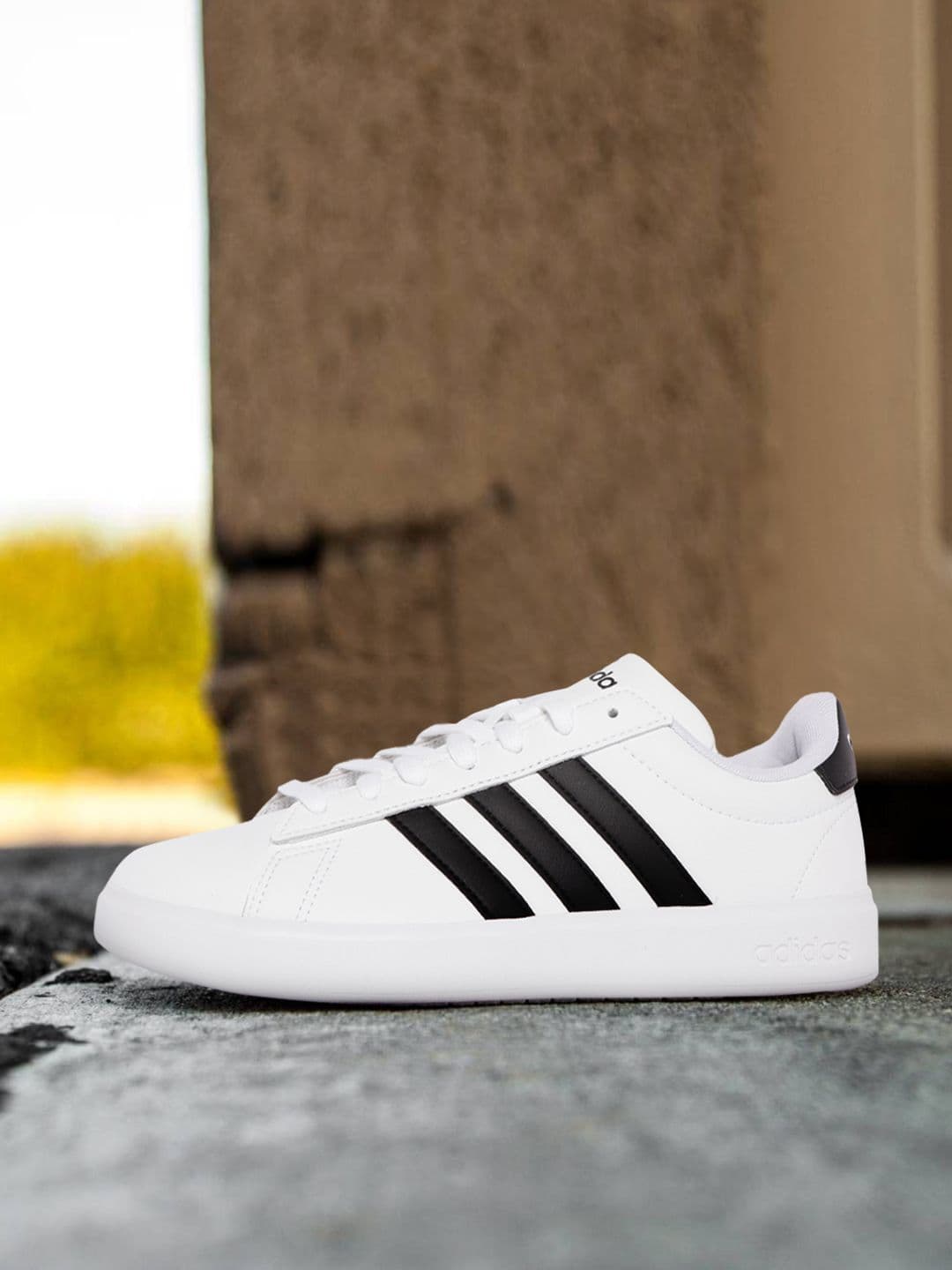 ADIDAS Men White Solid Grand Court 2.0 Tennis Sneakers - view 1