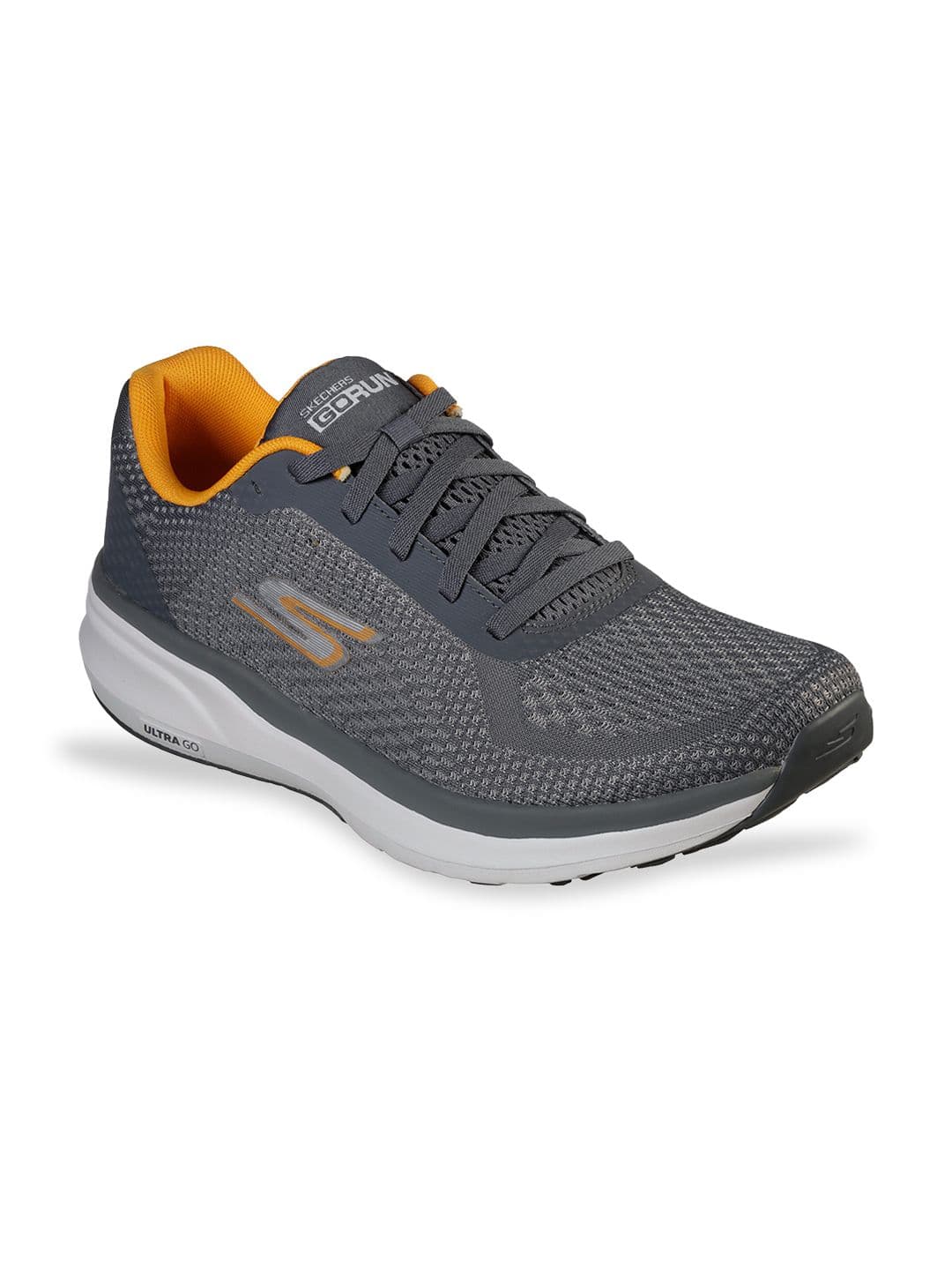 Skechers Men Charcoal Mesh Running Non-Marking Shoes - view 1