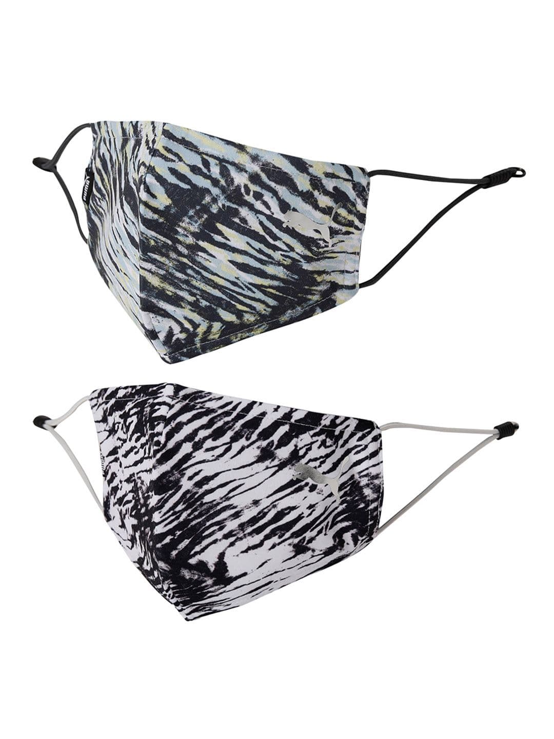 Puma Black Pack Of 2 Printed 3 Ply Outdoor Cloth Mask - view 1