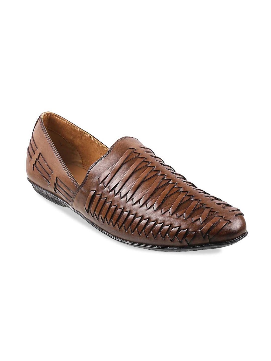 DAVINCHI Men Brown Leather Shoe-Style Sandals - view 1