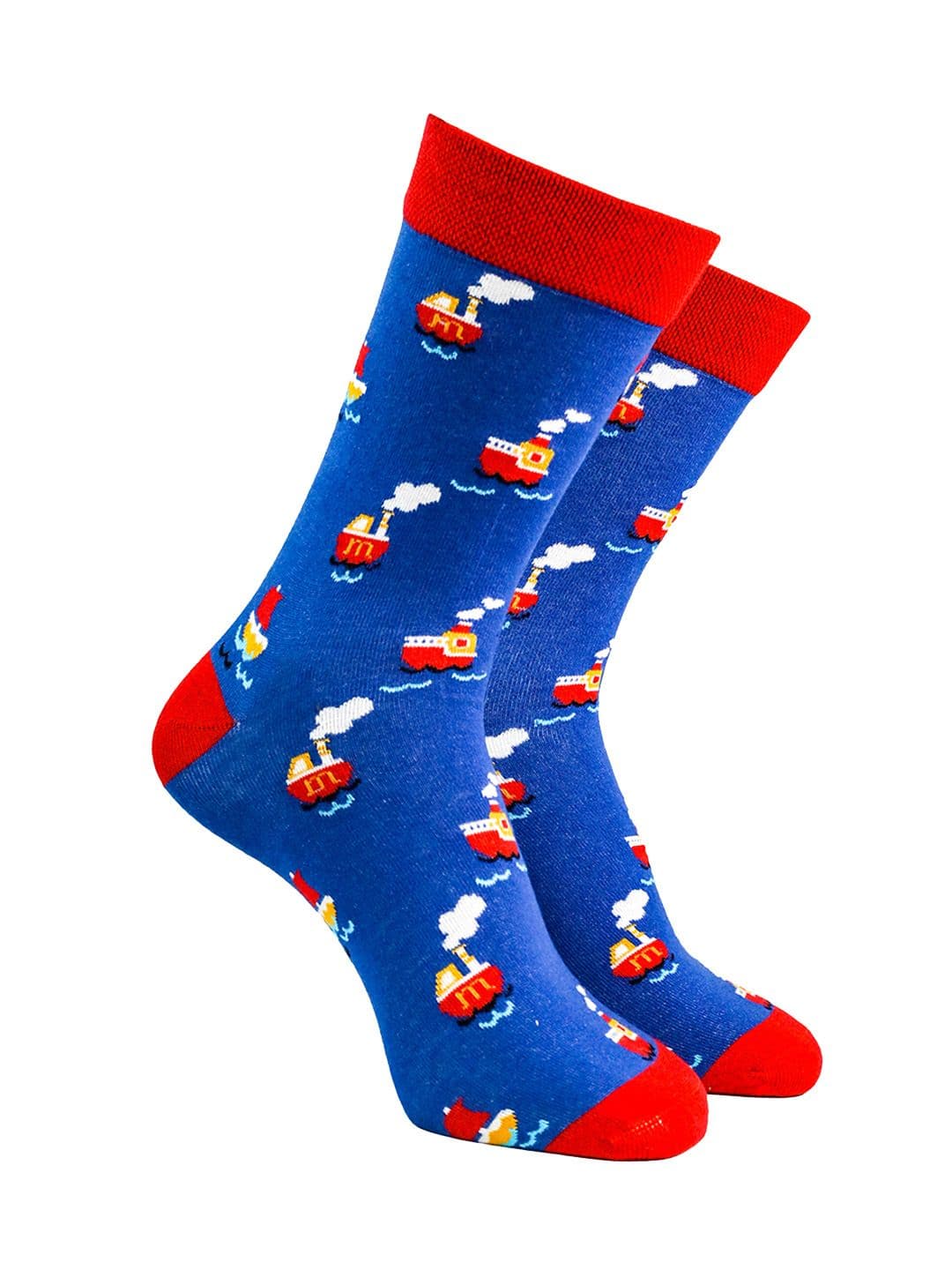 Man Arden Men Blue Patterned Calf Length Cotton Socks - view 1