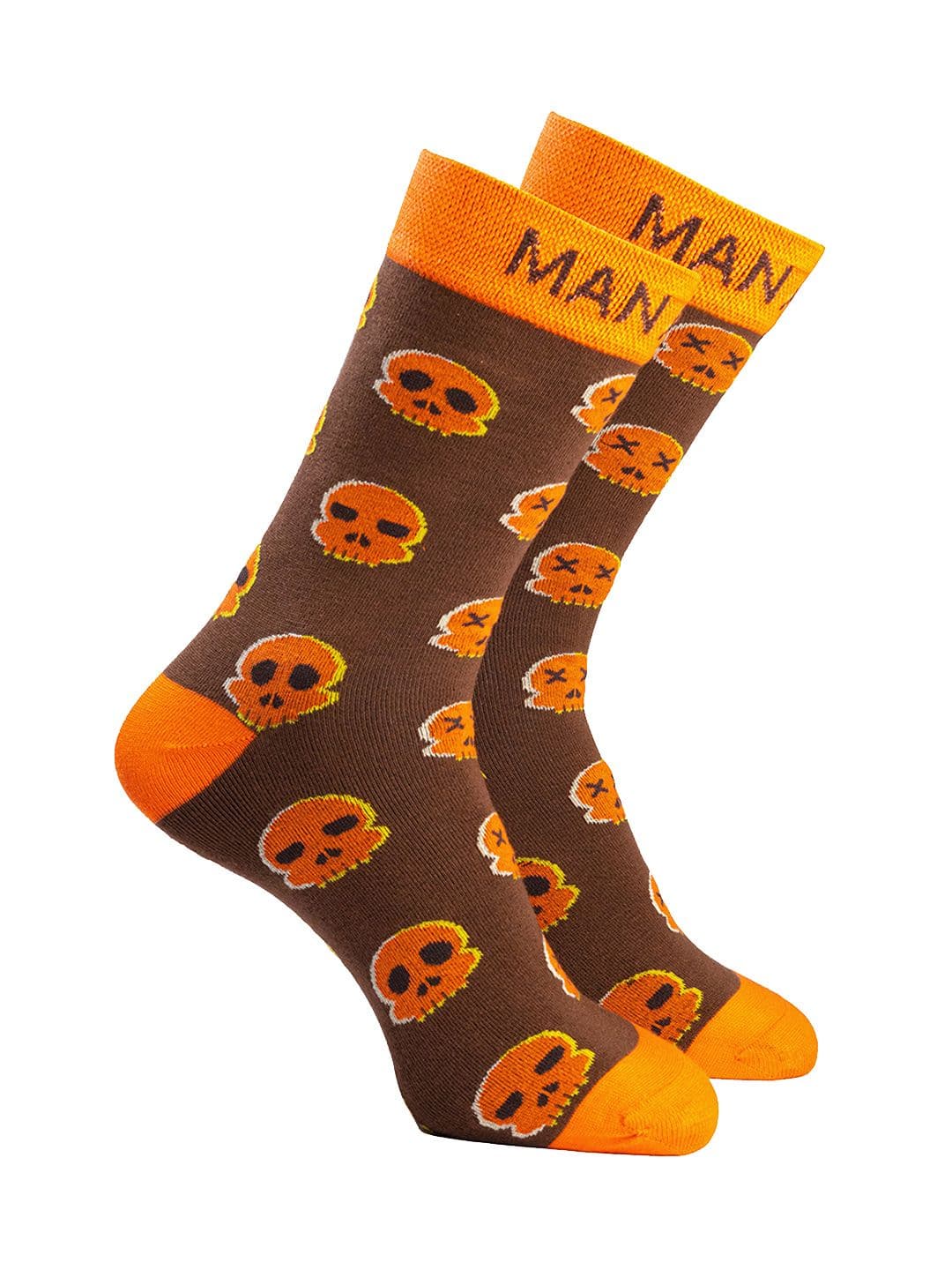 Man Arden Men Brown Printed Calf Length Socks - view 1